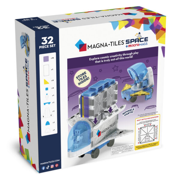 Magnetická stavebnica Space 32 dielov - Image 9